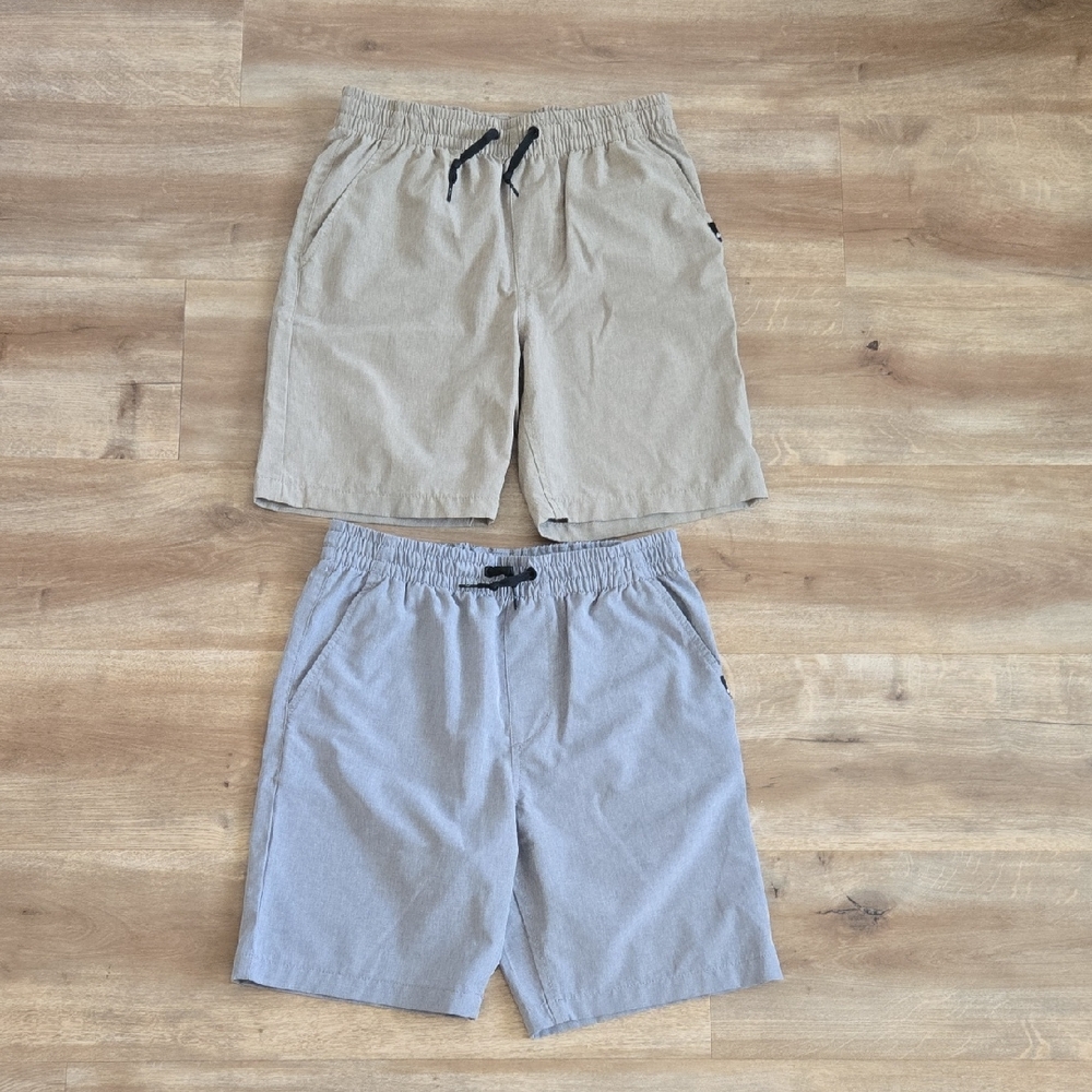 Quiksilver Boy's Hybrid Shorts - Tan and Gray
